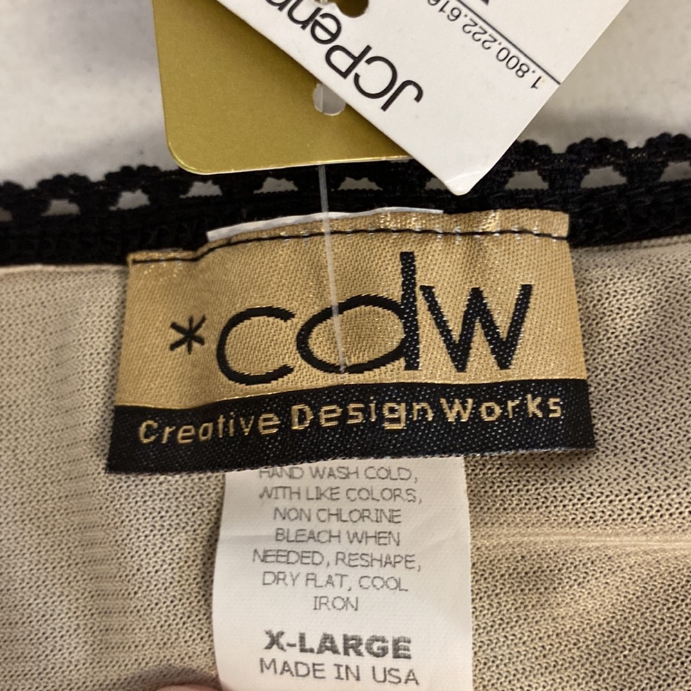 NWT CDW Black Lace Top Blouse Sleeveless Hook & Eye Fasteners XL - Picture 5 of 7